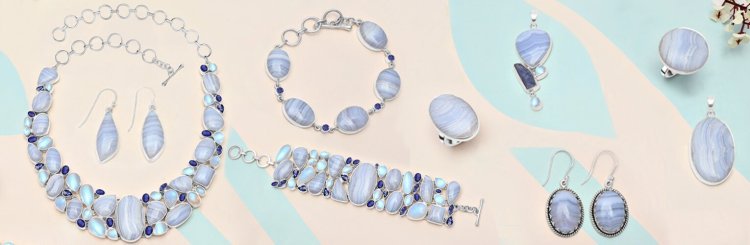 Blue Lace Agate Jewelry - Alleviate Your Energy