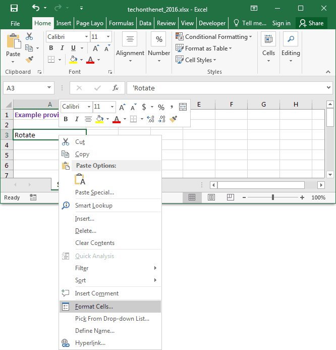 How to Rotate Contents of Cells in Excel