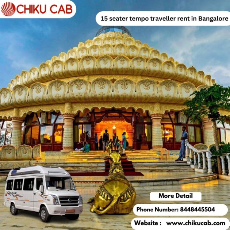 Comfortable and Safe_ 15 seater tempo traveller rent in Bangalore