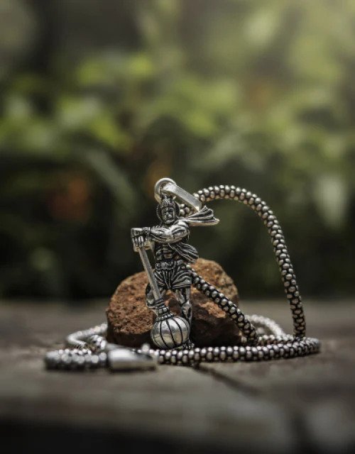 Elegant Hanuman Pendant with Silver Chain Exclusive Design