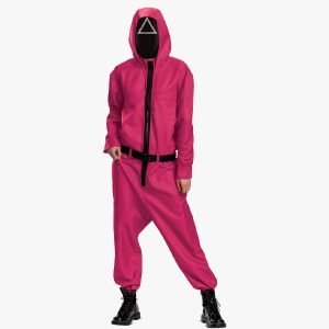 Squid Game Guards Pink Cosplay Jumpsuit Costume