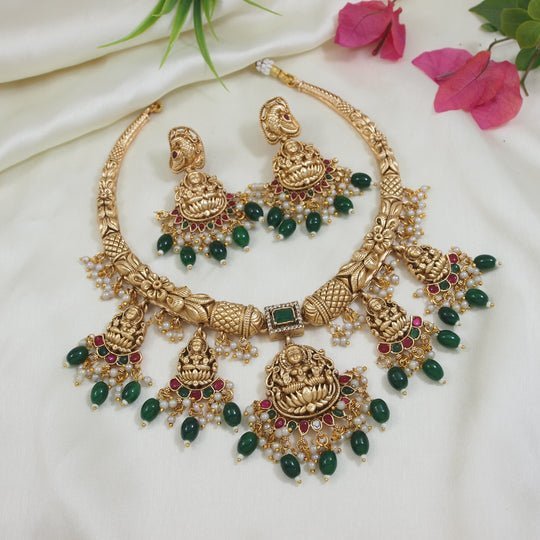 Shop The Perfect Gold and Temple Necklace Set for Women, Brass Mangalsutra Set